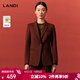 LANDI (LANDI) Shopping mall same style LANDI commuter wool suit top women's waist suit jacket winter new style brick red L
