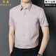 Gioia Italian light luxury brand short-sleeved shirt for men with business casual temperament, versatile, skin-friendly, no-iron, high-end shirt trend A2202 modern gray, temperament, no-iron style, size M (170), recommended 120-135 Jin Jin is equal to 0.5 kg