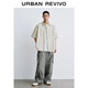 UR2026 new summer men's casual lapel drawstring patch pocket cardigan shirt UUY260017 off-white S