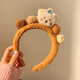 Plush Bear Face Wash Headband Women's High Head Pressure Hair Mask Special Headband Hair Accessories 2025 Winter New Style Rose Red
