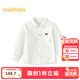 Balabala shopping mall same style Balabala children's long-sleeved shirt boys 2026 new summer exquisite texture top original white 10101 90