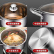 Jingyan stainless steel steamer two-layer steamer soup pot hot pot integrated steamer steamer steamed buns steamed buns induction cooker gas pot double-layer multi-functional steamer extra thick 24cm food grade stainless steel丨energy-concentrated bottom does not pick up the stove