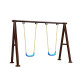 ZHIKOU Kindergarten Large Outdoor Swing Frame Boating Children's Outdoor Swing Climbing Frame Home Swing Swing Chair Climbing Swing Type 03