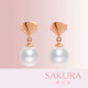 Ming brand jewelry Sakura beads-Flash Girl 18K gold rose gold pearl earrings gift for women CSH0168 pricing does not include K gold ear plugs about 0.87-0.98 grams