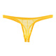 Ye Zimei men's sexy underwear ultra-thin fully transparent sexy underwear men's low-waist see-through mesh temptation U protruding hair thong men's T-pants 4126 red one size