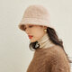 Siggi autumn and winter fisherman hat women's wool hat fashion versatile bucket hat plus velvet warm basin hat camel