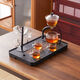 Vinoa glass lazy automatic tea set Kung Fu tea cup set household magnetic teapot living room Chinese tea making artifact black crescent moon