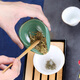 Jieyi Ceramic Teaspoon Retro Tea Lotus Kung Fu Tea Set Celadon Tea Divider Tea Art Tea Zen Tea Ceremony Accessories Tea Lotus Gaobai