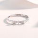 Aido Diamond PT950 brushed bow platinum ring for women, fashionable platinum live ring gift for girlfriend, weight 1.7-1.9 grams + delivery certificate