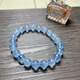 BOSFRU Natural Brazilian Ice Aquamarine Sea Blue Moonstone Crystal Agate Bracelet Women's Gemstone Bracelet Gift Aquamarine Moonstone Style-8mm