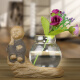 Baiji Langli green radish hydroponic ceramic straw hat little monk creative vase home hotel ceramic flower pot vase