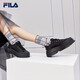 FILA Women's Canvas Shoes LAVA Fat Fat Sole Thick High Sole Increased Shoes Canvas Shoes Casual Shoes Black-BK 38.5