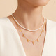 Liufu -Schmuckfußgold -Inspirationserie Happy Miaoqu Gold Halskette Set Kettengeschenk GJG0031DS 3,57 Gramm (einschließlich Arbeitskosten 695 Yuan)