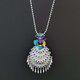 DL 1998 Fat Donglai same style Miao silver jewelry Guizhou Miao silver necklace ethnic style retro peacock tassel necklace performance performance colorful large peacock