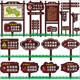 Zhongnuo Jiucheng anti-corrosion wooden vertical guide sign, scenic area guide sign, flower and grass sign prompt sign, lawn sign, scenic park wooden sign C spot customization (48*29*100)