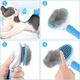 Dog hair removal comb, cat comb, dog hair cleaner, remove floating hair, Teddy Bichon needle comb, fluffy bath, general purpose for cats and dogs丨Knot comb, upgraded model, blue knot comb-1