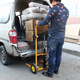 Hydraulic forklift unloading artifact small forklift manual small lightweight household lift truck micro lift truck transport truck 200 kg lifting 0.9 meters dual-purpose model
