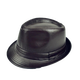 Nozhi Meng Autumn and Winter Artificial PU Leather Hat Men's British Style Jazz Hat Middle-aged and Elderly Leather Hat Basin Hat NE522 Black Average Pier Circumference 58cm