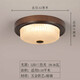 Villa gate light outdoor ceiling light self-built house gate ceiling light door light new Chinese style aisle glass door American bedroom light balcony light door induction outdoor coffee color 7017-32 cm three-color light 36 watts suitable for 5-10