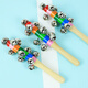 Meibosen Baby Hand Rassel Stick Glocke Baby frühe Bildung intellektuelle Musikinstrument Saite Glocke Glocke Rassel 0-1 Jahre alte Kinder Lehrmittel bunte Rassel Saite Glocke