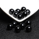Weicheng natural black agate beads loose beads diy handmade beaded woven crystal bracelet bracelet jewelry accessories material 7a selected black agate 4mm 10 pieces