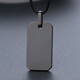 Peifeite black necklace men's trendy simple men's pendant sweater chain trendy pendant tungsten gold necklace men's engraving military brand black length 60cm
