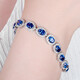 Nianfu sapphire bracelet women's s925 silver new style versatile pavé blue zircon tanzanite crystal bracelet 925 hand