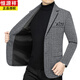 Hengyuanxiang woolen suit men's jacket 2025 spring, autumn and winter new style young and middle-aged business casual slim suit jacket blue gray 3XL 190