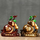 Xixi Taitai color-changing Fulu double harvest lucky tea pet ornaments boutique can raise creative gourd tea table tea play accessories decorative furnishings Fulu double harvest gold