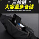 Odu waist bag for men and women, sports running waist bag, outdoor multi-functional large-capacity mobile phone waist bag, cashier bag, sports bag, multi-layer mobile phone bag, mobile phone bag, mountaineering and cycling waist bag, three zipper compartment - black (7.2 inches available)