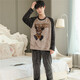 Herren-Pyjama für Männer im Herbst und Winter Flanell Dicke warme und junge Schüler aus mittleren Alter und junge Schüler Cartoon Rund Hals Winter Home Kleidung Wyex3886 Herren-L-Größe (Empfohlen 90-115 Jin [Jin Equals Equals]) Alle Größe