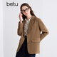 Betu Women's Autumn New Suit Twill Texture College Style Suit Jacket Women 2409T69 Amber XS