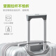 Hervas suitcase can be boarded on board 20-inch women's small trolley case men's suitcase expandable password case leather suitcase Starlight Silver
