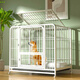 Dog cage small dog indoor stainless steel cage with toilet Shiba Inu Corgi pet cage dog fence thick and reinforced 78#785067cm simple white