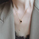 Chi Xing plated 18K gold color Roman tassel necklace for women, plated AU750 rose gold clavicle chain to give girlfriend a high-end gift