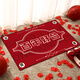 YONCHAG wedding floor mats home entrance festive door mats bedroom wedding room door decorative foot mats red happy word foot mats Centenary Haohe H12 80*120 cm