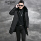 Oudi Bird brand new parka men's fur all-in-one mid-length down jacket mink fur coat mink fur lining men's fur coat color 46/M