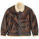 AKSERIES轻新复古回潮B-3款厚外套男冬季休闲仿皮皮衣商场同款1904240 棕色1904240 2XL