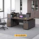 Boxen financial desk double-seat staff desk and chair combination two-person face-to-face employee computer desk now office desk technology wooden double table 1.95 meters + chair