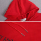 BANDALY2019 summer women's new hooded sweatshirt women's short-sleeved thin hoodie Korean style loose versatile short top HZCZ302-1875 red XXL