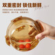 Chuangde heat-resistant glass lunch box office workers microwave lunch box crisper storage bowl lunch box compartment lunch box amber round 1050mL