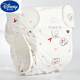 Disney Disney nouveau-né bébé pantalon de couches en coton pur Sac à couches respirant étanche et lavable, anti-fuite anti-côté pour hommes et femmes en été (style velcro) rose clair + ciel + emballage chaud 3 pièces L