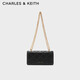 CHARLES&KEITH textured rhombus chain small square bag wallet crossbody bag women's bag birthday gift for girlfriend CK6-10680924