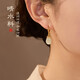 Ancient Hetian Jade Earrings for Women 2025 New Silver Earrings Birthday Gifts for Women Light Luxury Niche High-end and Practical White Jade Water Drops Hetian Jade Silver Earrings-Gift Box