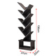 Shuali bookshelf tree-shaped multi-layer simple storage bookshelf 136cm eight-layer grid black SL8374D