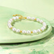 Saturday Fortune Yellow 18K Gold Pearl Bracelet Birthday Gift for Women X0713025 16+3cm