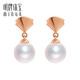 Ming brand jewelry Sakura beads-Flash Girl 18K gold rose gold pearl earrings gift for women CSH0168 pricing does not include K gold ear plugs about 0.87-0.98 grams