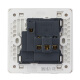 OPPLE switch panel home concealed wall flat rounded corner 86 type wall switch k12 white one open single + five holes