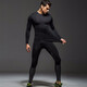 Yihaote (yihaote) spring and summer thickened velvet thermal tights for men quick-drying long-sleeved fitness clothes for men high elastic sports basketball running sweat-absorbent elite black pants + black and silver suit need to add velvet to take a message L (170-175 high. 120-135 Jin Jin equals 0.5 kg)