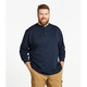 L.L.Bean Bean T-shirt men's long-sleeved Henley shirt solid color classic comfortable fashionable top bottoming shirt comfortable and versatile for daily use Black black S suitable for net bust 97-105CM